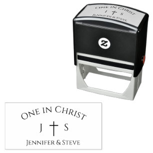 Timeless Catholic Monogrammed Self-inking Stamp