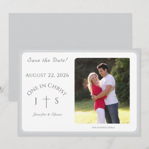 Timeless Catholic Monogrammed Wedding Save The Date