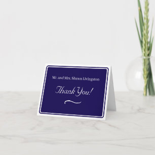 Timeless Catholic Monogrammed Wedding Thank You Card