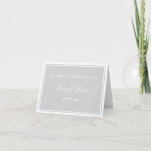 Timeless Catholic Monogrammed Wedding  Thank You Card