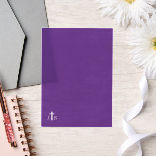 Timeless Catholic Monogrammed Wedding Vellum Invitations