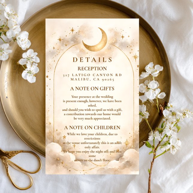 Timeless Celestial Romance Wedding Enclosure Card (Creator Uploaded)