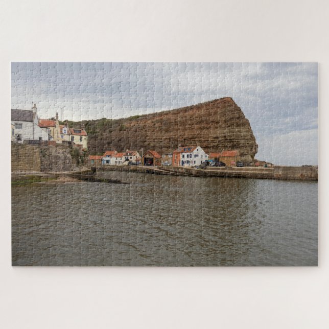 Timeless Charm of Staithes Harbor Jigsaw Puzzle (Horizontal)