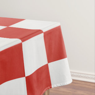 Timeless Charm Red & White Chequered Cheerful BBQ Tablecloth