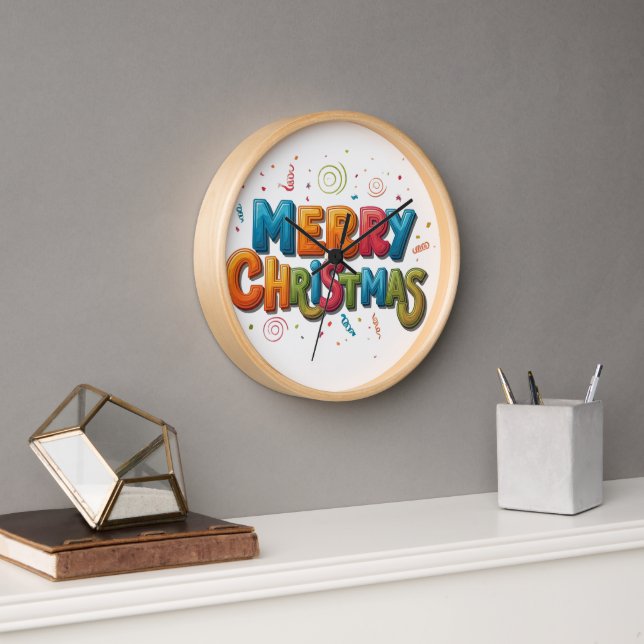 "Timeless Christmas Cheer" Clock (Office)