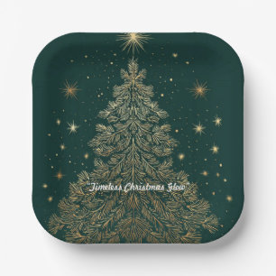 “Timeless Christmas Luxury” Paper Plate