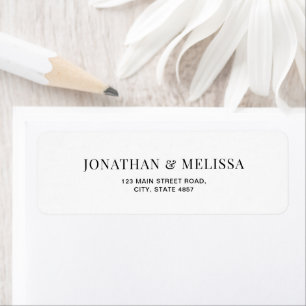 Timeless Classic Black Typography Wedding Address