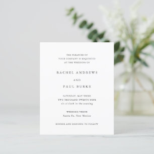 Timeless Classic Formal Wedding Invitation