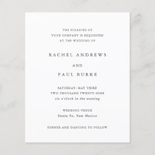 Timeless Classic Formal Wedding Invitation Flyer