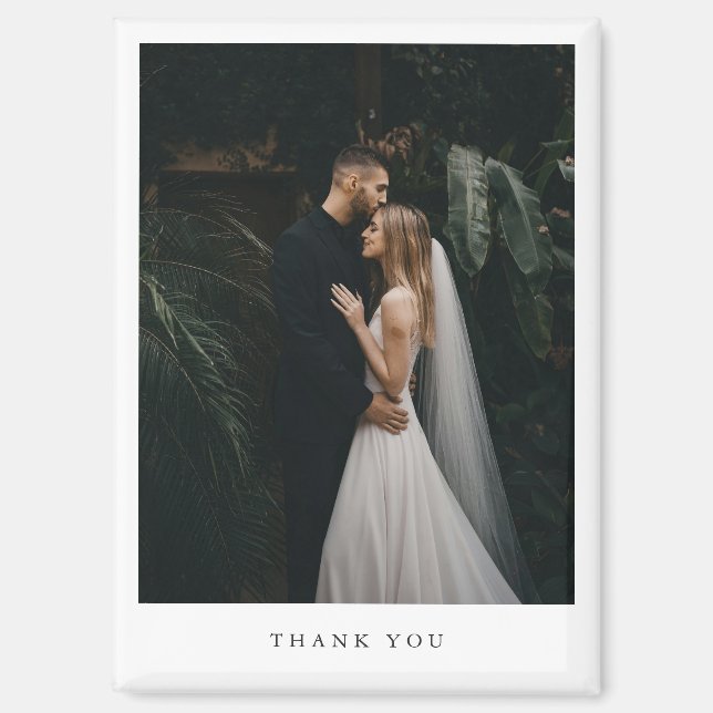 Timeless Classic Photo Formal Wedding Magnet (Front)