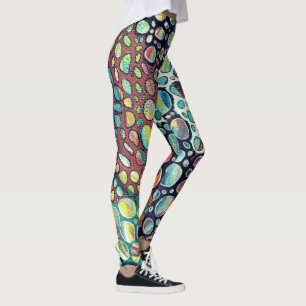 Timeless Colourful Pebbles Original Artwork Leggings