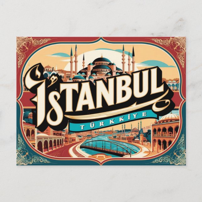 Timeless Crossroads Vintage & Retro Istanbul, Turk Postcard (Front)