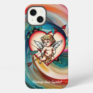 Timeless Cupid and Heart Ink iPhone 13 Case