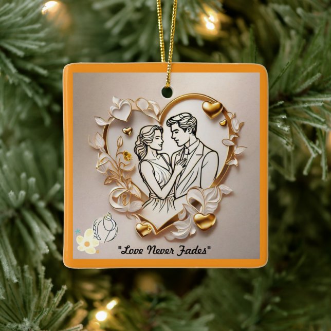 "Timeless Devotion" Ceramic Ornament (Tree)
