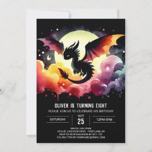 Timeless Dragon Birthday Printable Invitation