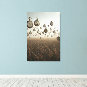 Timeless Drift – Surreal Pocket Watch Art Print