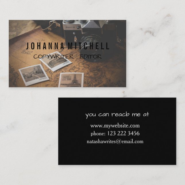 Timeless Elegance Business Card Design credibility (Front/Back)