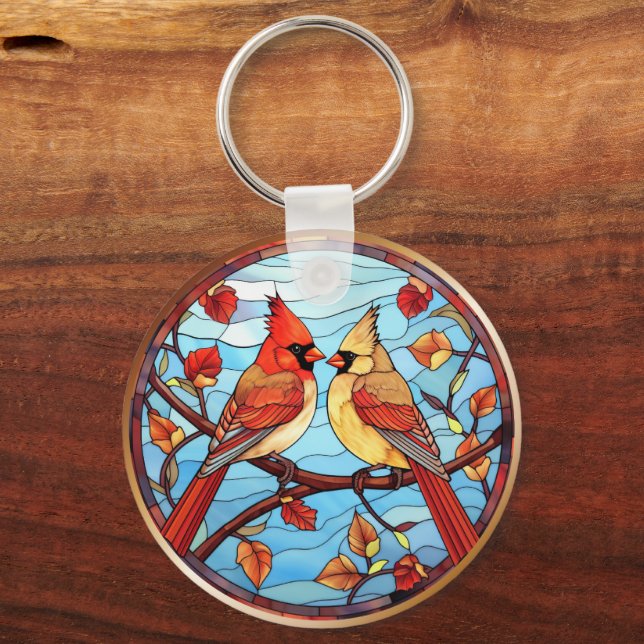 Timeless Elegance Cardinal Keychain (Back)