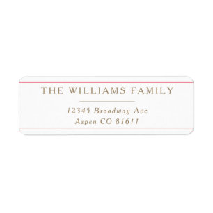 Timeless Elegance Classic Return Address Label