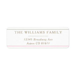 Timeless Elegance Classic Return Address Label