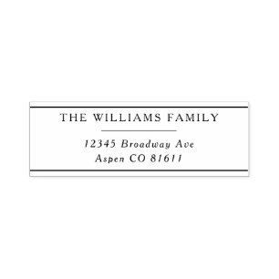 Timeless Elegance Classic Return Address Self-inking Stamp