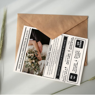 Timeless Elegance: Custom Black & White Photo Invitation