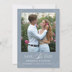 Timeless Elegance Dusty Blue Save The Date