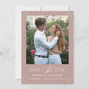 Timeless Elegance Dusty Rose Save The Date