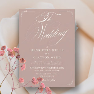 Timeless Elegance Dusty Rose Wedding  Invitation