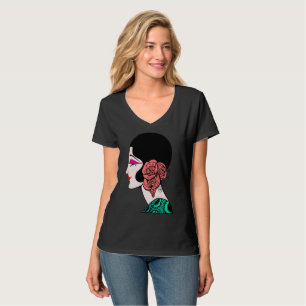 Timeless Elegance: Flapper Lady Vintage Artwork T-Shirt