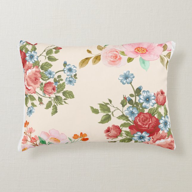 Timeless Elegance in Bloom Decorative Cushion (Front)