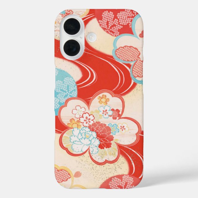 Timeless Elegance: Japanese Kimono Art iPhone Case (Back)