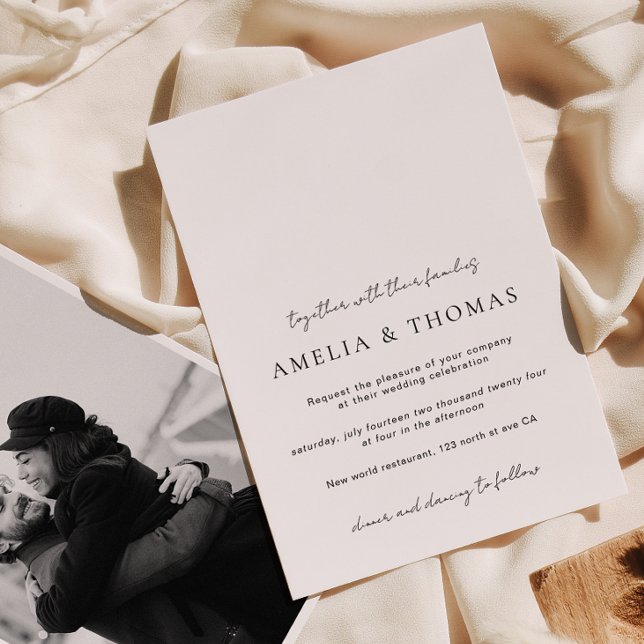 Timeless Elegance Photo Wedding Invitation (Creator Uploaded)