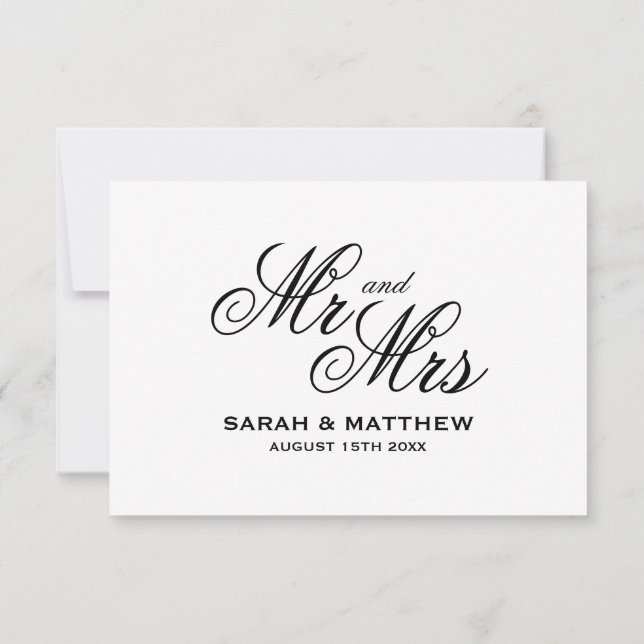 Timeless elegance RSVP wedding response cards (Back)