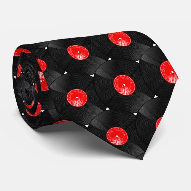 Timeless Elegance: Vinyl Record Tie (Rolled)