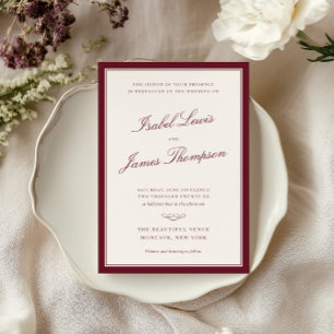 Timeless Elegance Wedding Invitation