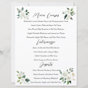 Timeless Elegance: Wedding Luncheon Menu