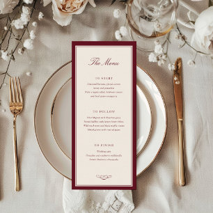 Timeless Elegance Wedding  Menu