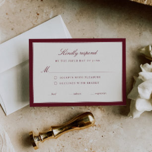 Timeless Elegance Wedding RSVP Card