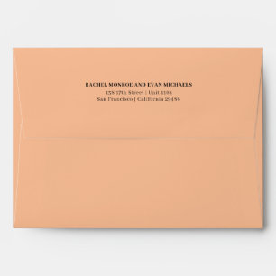 Timeless Elegant Apricot Return Address Envelope