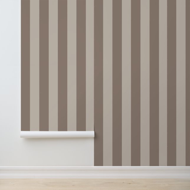 Timeless Elegant Beige Grey Stripes Wallpaper (Application)