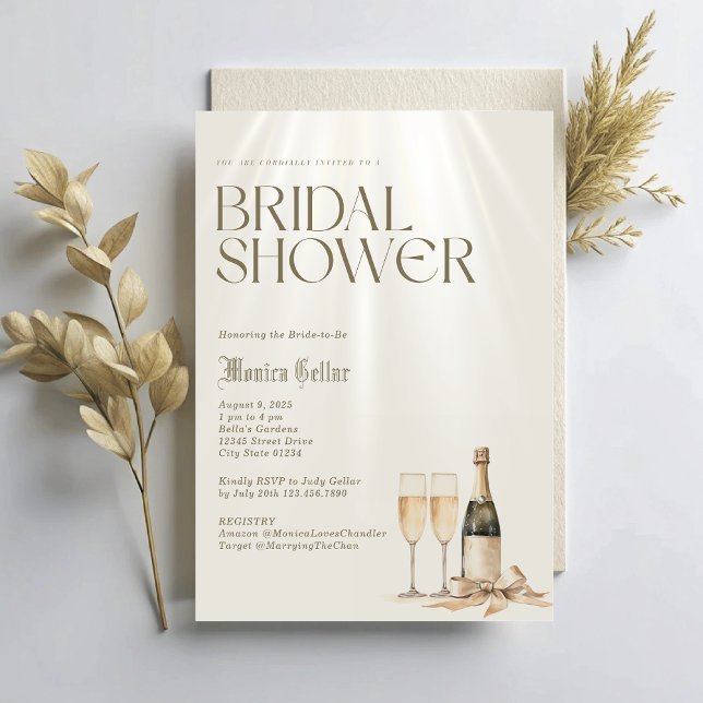 Timeless Elegant Bridal Shower Invitation (Creator Uploaded)