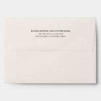 Timeless Elegant Linen White Return Address
