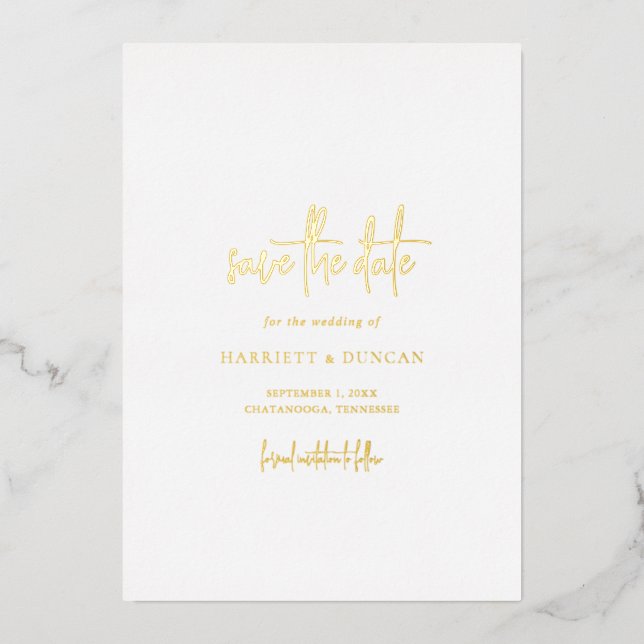 Timeless Elegant Wedding Save the Date (Front)