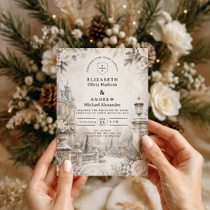 Timeless Elegant Winter Wedding Invitation