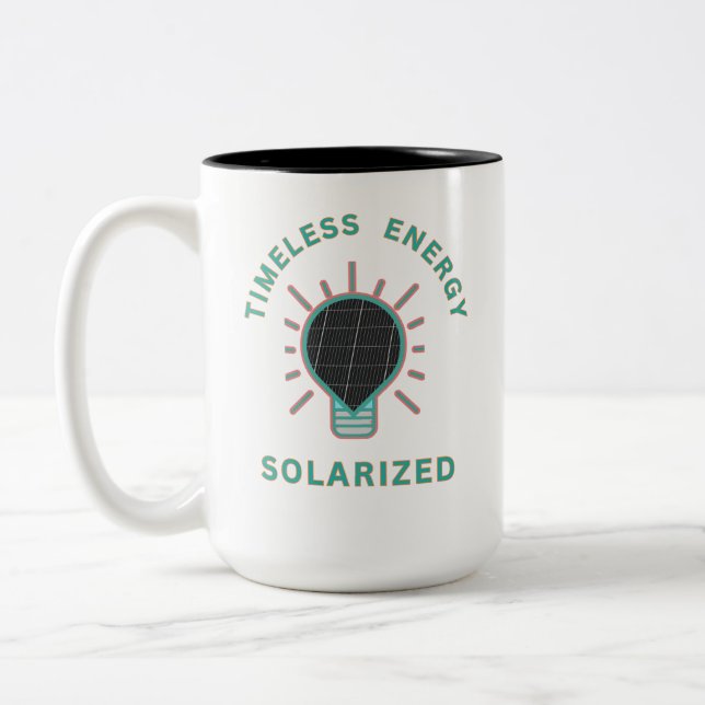 Timeless energy solarised Two-Tone coffee mug (Left)