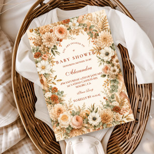 Timeless Fall Boho Baby Shower Invitation
