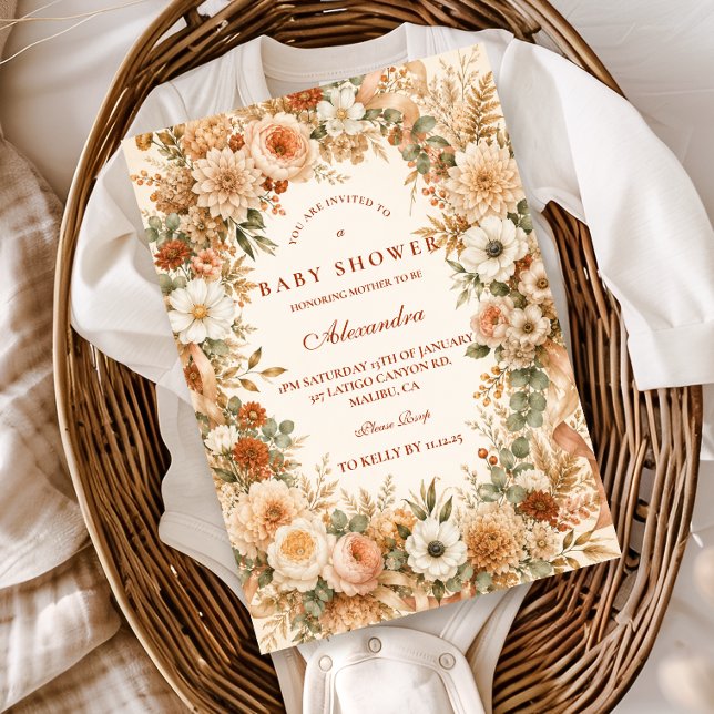 Timeless Fall Boho Baby Shower Invitation (Creator Uploaded)