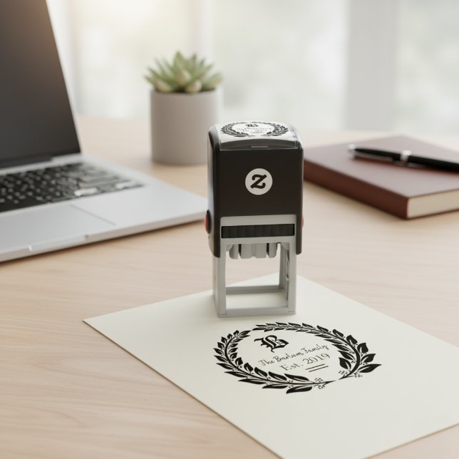 Timeless Family Crest Monogram Self-Inking Stamp (Creator Uploaded)