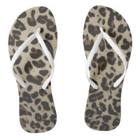 Timeless fashion aestetic leopard spots Flip Flops